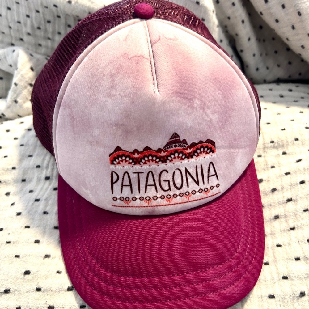 Patagonia Burgundy and Pink Mesh Cap